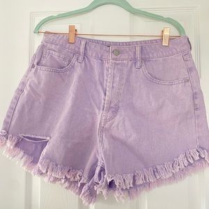 Wild Fable highest rise purple cut off shorts size 14